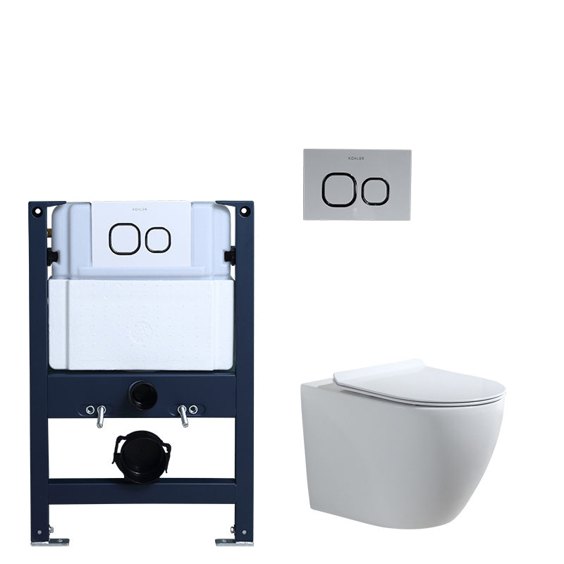 Contemporary Wall Mount Toilet Bowl White Seat Included Urine Toilet for Bathroom