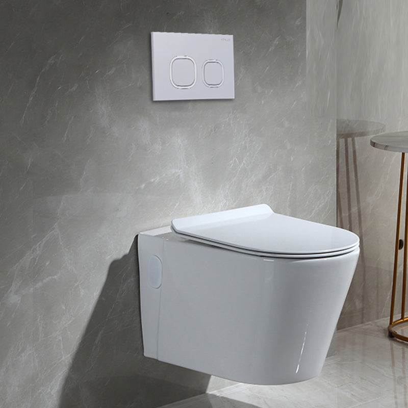 Contemporary Wall Mount Toilet Bowl White Seat Included Urine Toilet for Bathroom