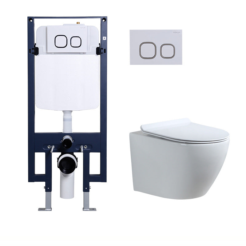Contemporary Wall Mount Toilet Bowl White Seat Included Urine Toilet for Bathroom
