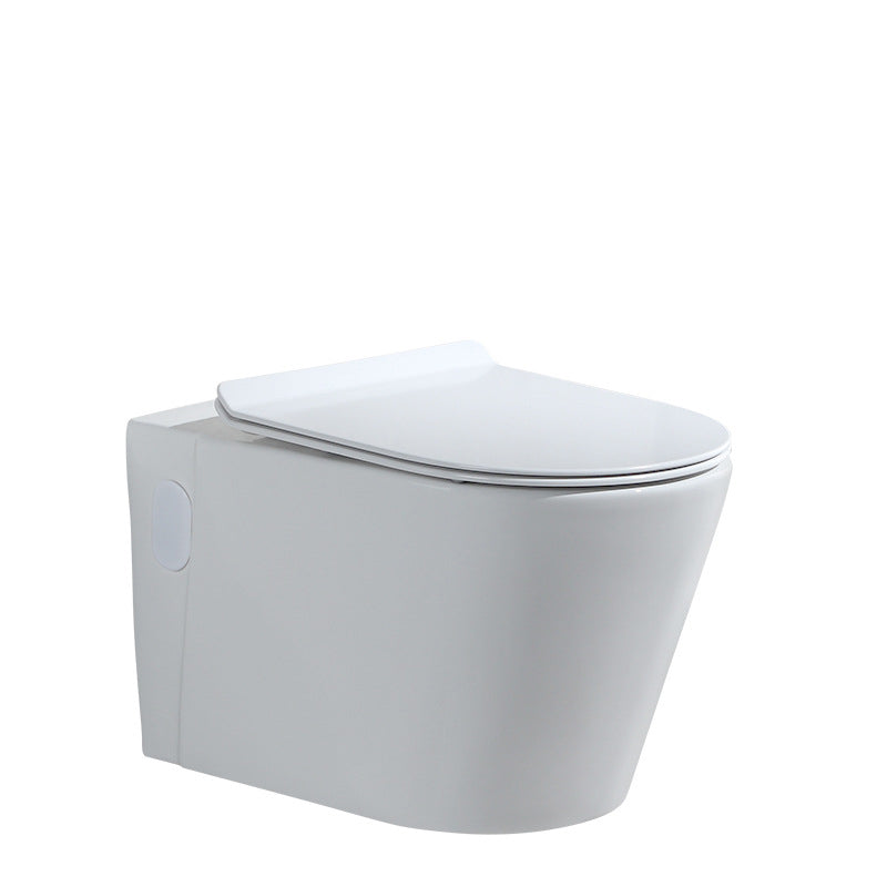 Contemporary Wall Mount Toilet Bowl White Seat Included Urine Toilet for Bathroom