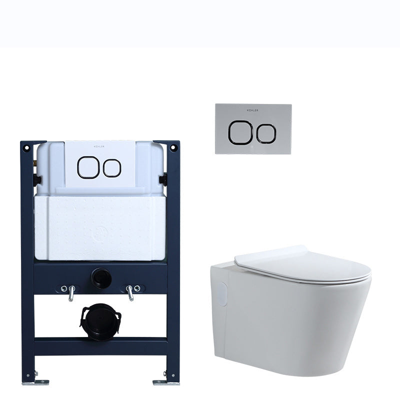 Contemporary Wall Mount Toilet Bowl White Seat Included Urine Toilet for Bathroom