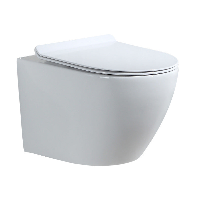 Contemporary Wall Mount Toilet Bowl White Seat Included Urine Toilet for Bathroom