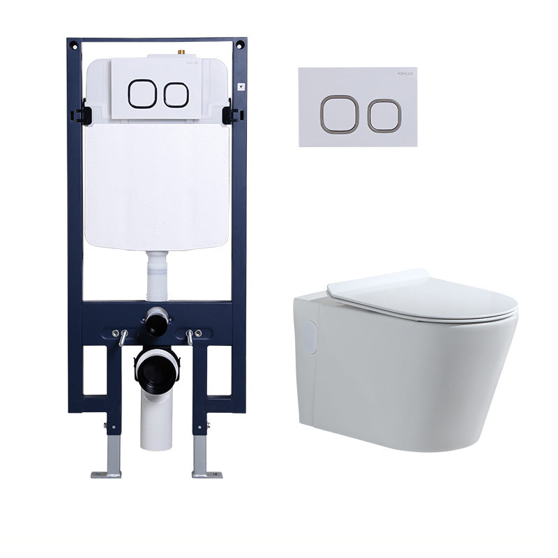 Contemporary Wall Mount Toilet Bowl White Seat Included Urine Toilet for Bathroom