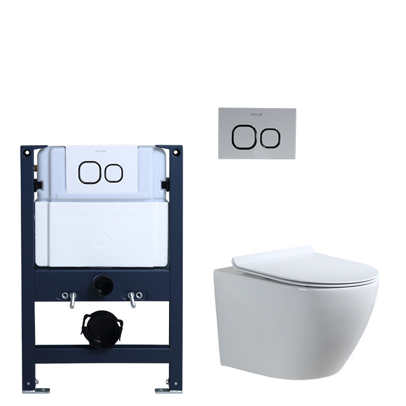 Contemporary Wall Mount Toilet Bowl White Seat Included Urine Toilet for Bathroom