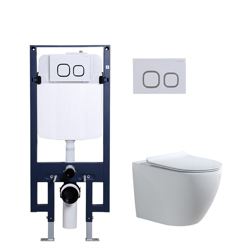 Contemporary Wall Mount Toilet Bowl White Seat Included Urine Toilet for Bathroom