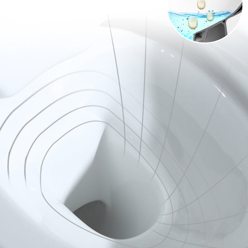 Contemporary Wall Mount Toilet Bowl White Seat Included Urine Toilet for Bathroom