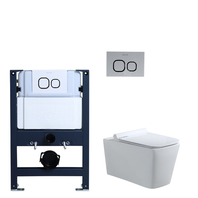 Contemporary Wall Mount Toilet Bowl White Seat Included Urine Toilet for Bathroom
