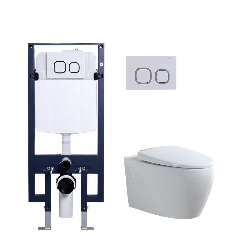 Contemporary Wall Mount Toilet Bowl White Seat Included Urine Toilet for Bathroom