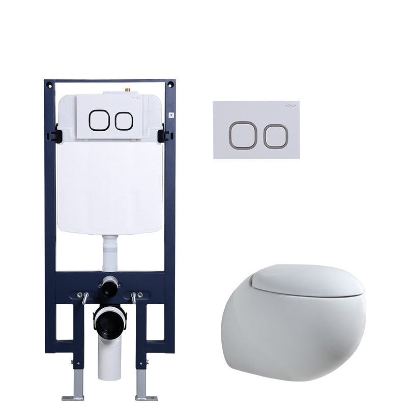 Contemporary Wall Mount Toilet Bowl White Seat Included Urine Toilet for Bathroom