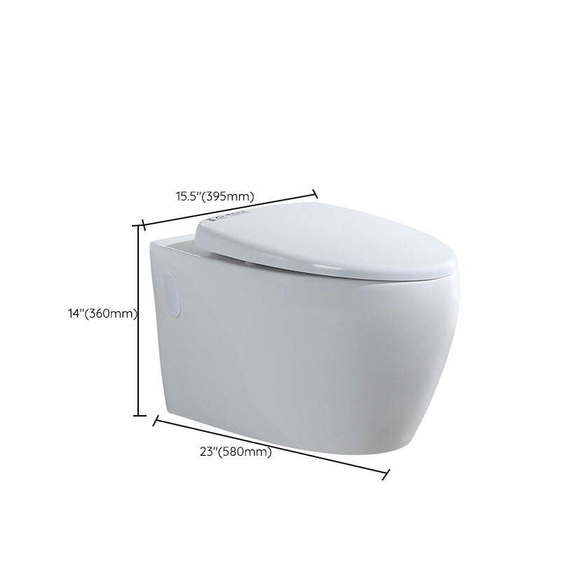Contemporary Wall Mount Toilet Bowl White Seat Included Urine Toilet for Bathroom