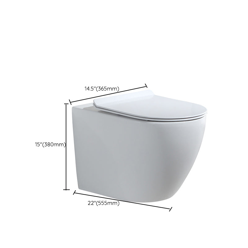 Contemporary Wall Mount Toilet Bowl White Seat Included Urine Toilet for Bathroom