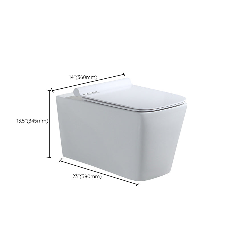 Contemporary Wall Mount Toilet Bowl White Seat Included Urine Toilet for Bathroom