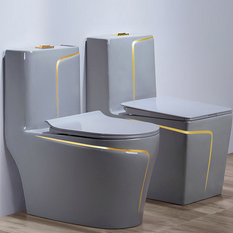 Traditional Floor Mount Toilet Seat Included Toilet Bowl for Bathroom