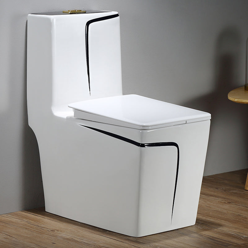 Traditional Floor Mount Toilet Seat Included Toilet Bowl for Bathroom