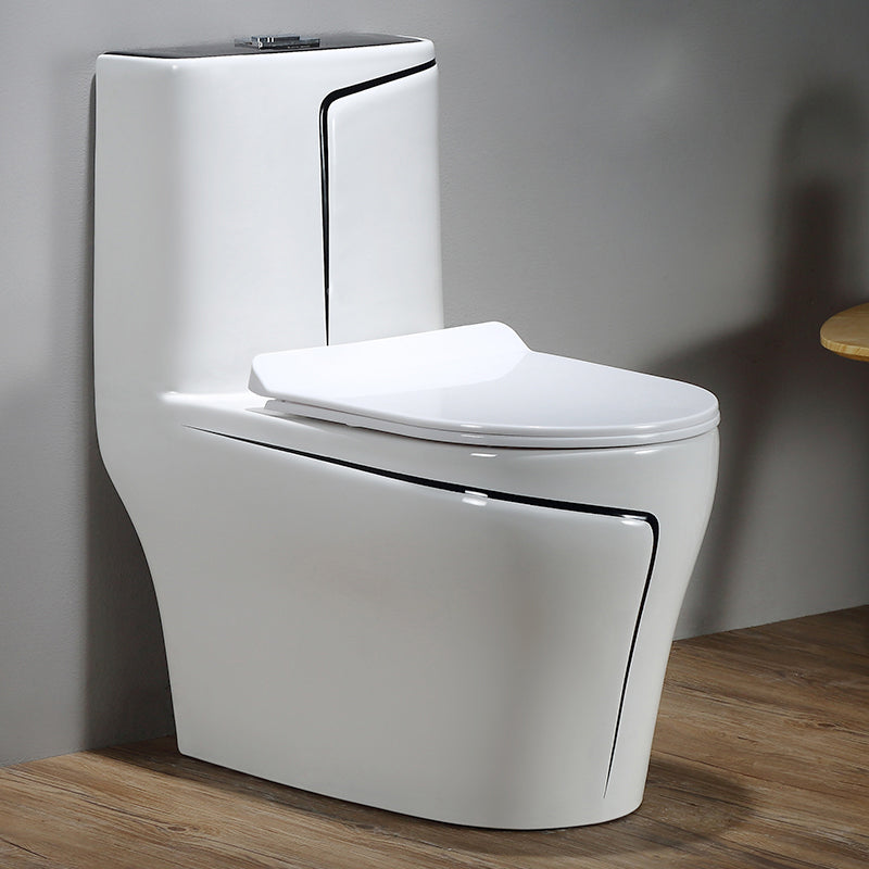 Traditional Floor Mount Toilet Seat Included Toilet Bowl for Bathroom