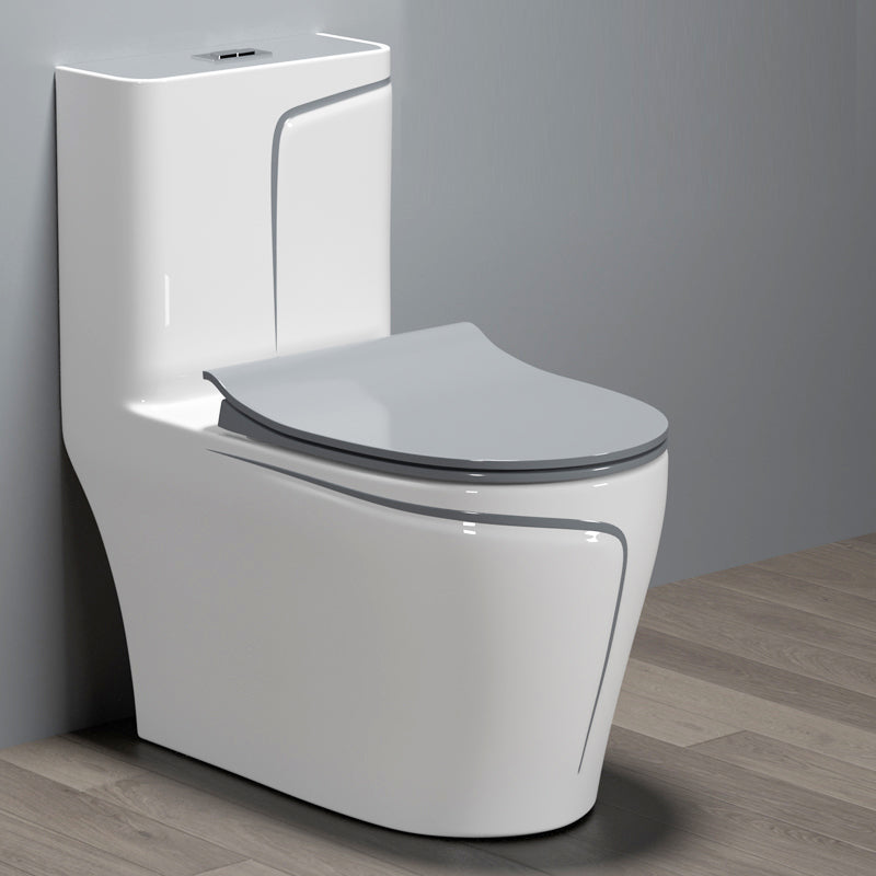 Traditional Floor Mount Toilet Seat Included Toilet Bowl for Bathroom