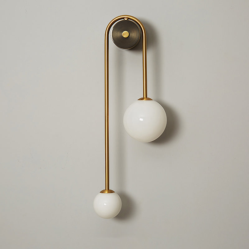 1/2-Light Golden Wall Mounted Sconce LED Wall Light for Living Room