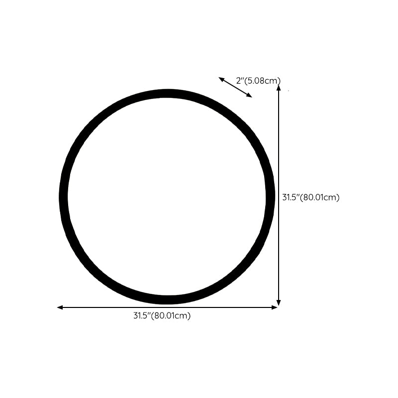 Circular Wall Light Fixture Modern Metal 1 Light Wall Sconce in Black