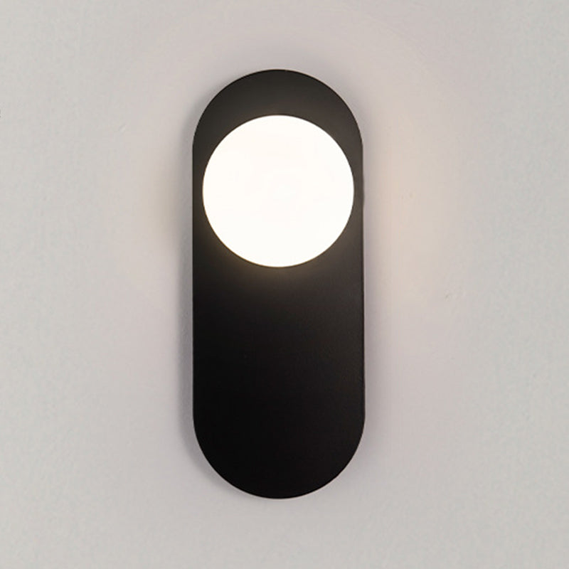 Single Modern Golden/Black Wall Mounted Sconce Shaded Wall Light for Bedroom