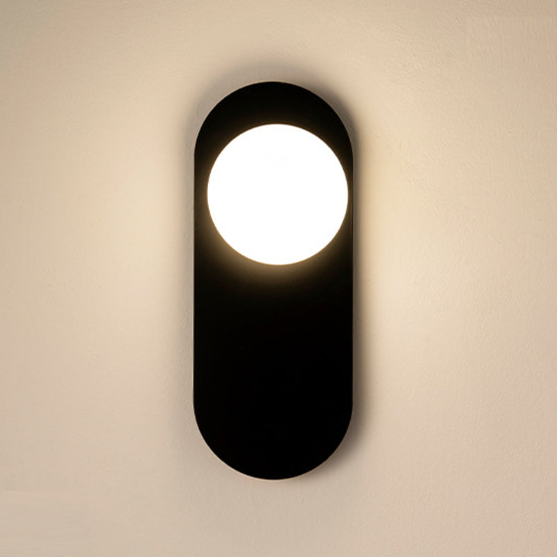Single Modern Golden/Black Wall Mounted Sconce Shaded Wall Light for Bedroom