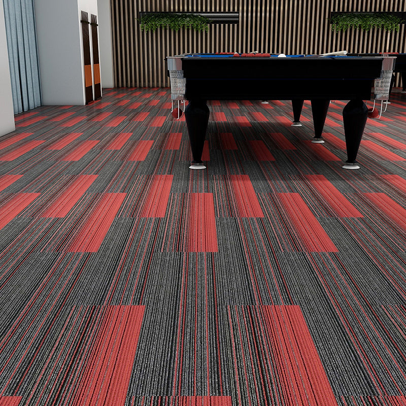 Modern Carpet Tiles Multi Level Loop Glue Down Non-Skid Carpet Tile for Foyer