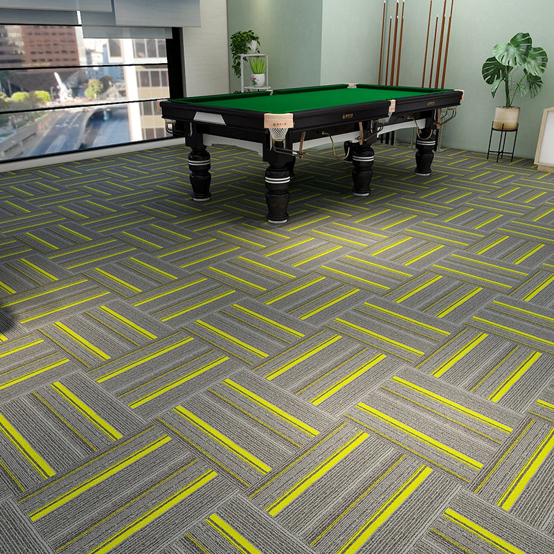 Modern Carpet Tiles Multi Level Loop Glue Down Non-Skid Carpet Tile for Foyer