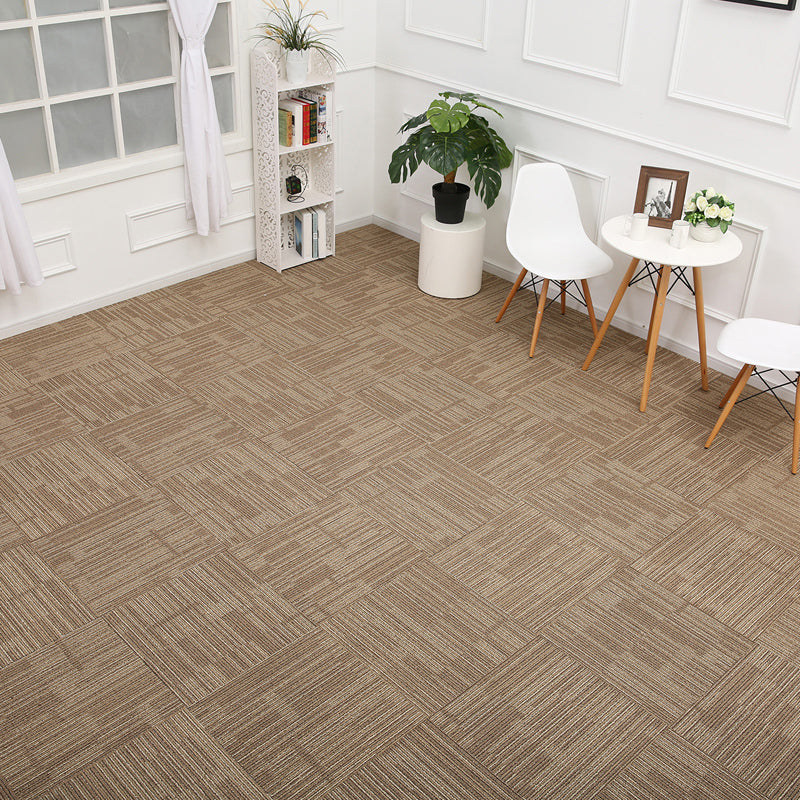 Modern Carpet Tiles Multi Level Loop Glue Down Non-Skid Carpet Tile for Foyer