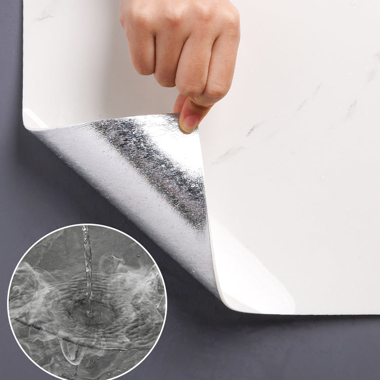 Modern Peel & Stick Field Tile PVC Rectangular Wallpaper for Kitchen Backsplash