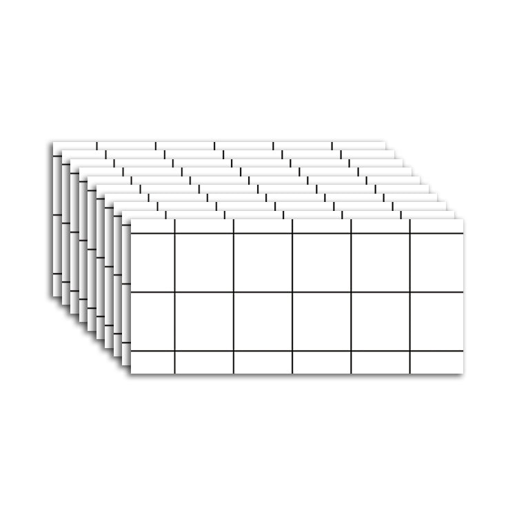 Modern Peel & Stick Field Tile PVC Rectangular Wallpaper for Kitchen Backsplash