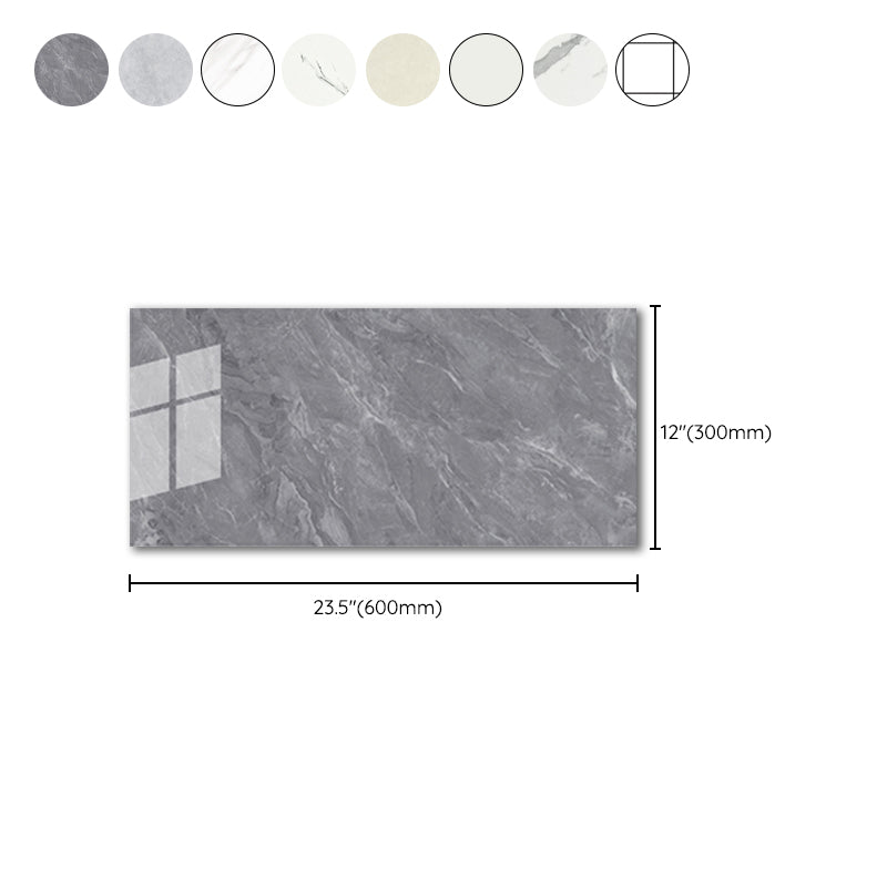 Modern Peel & Stick Field Tile PVC Rectangular Wallpaper for Kitchen Backsplash