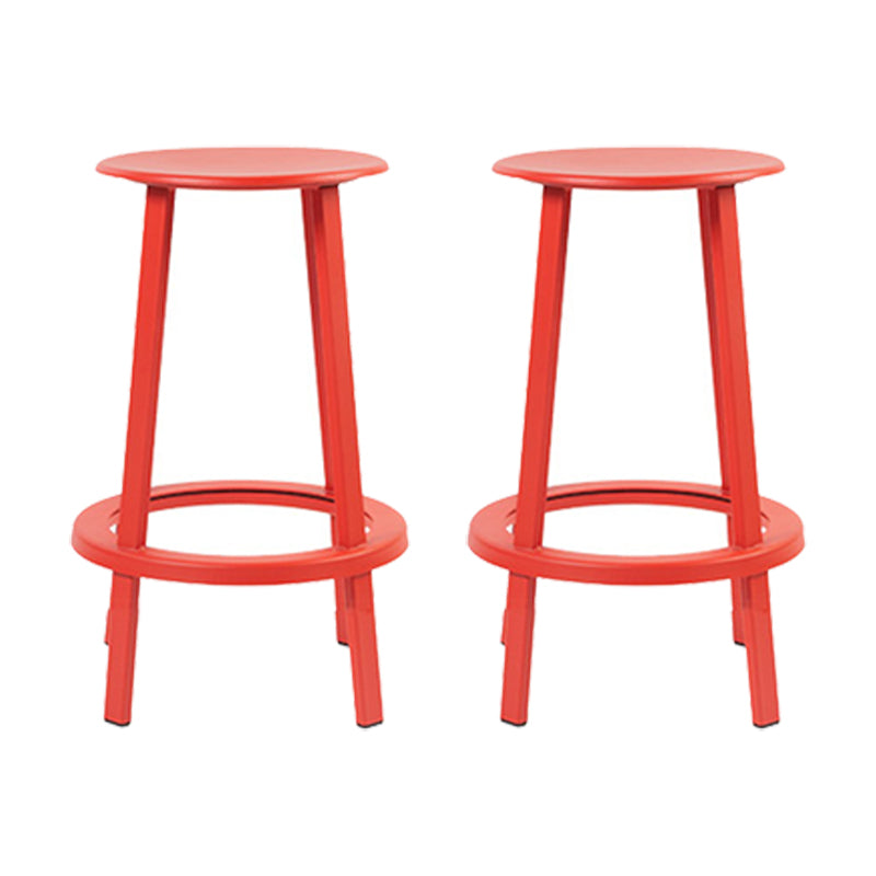 Contemporary Indoor Bar Stool Swivel Bar Stool with Footrest