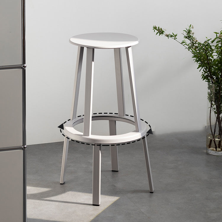 Contemporary Indoor Bar Stool Swivel Bar Stool with Footrest