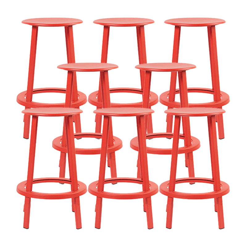Contemporary Indoor Bar Stool Swivel Bar Stool with Footrest
