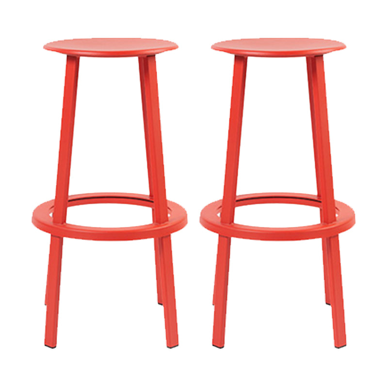 Contemporary Indoor Bar Stool Swivel Bar Stool with Footrest