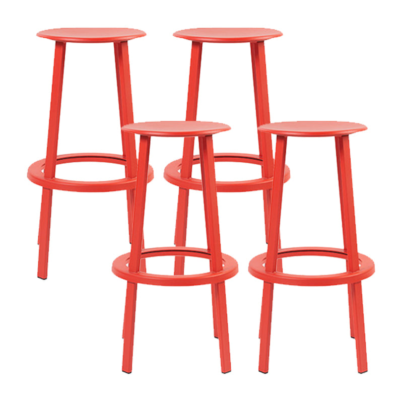 Contemporary Indoor Bar Stool Swivel Bar Stool with Footrest