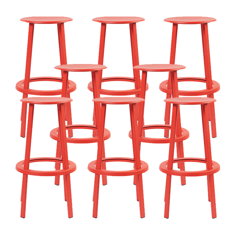 Contemporary Indoor Bar Stool Swivel Bar Stool with Footrest