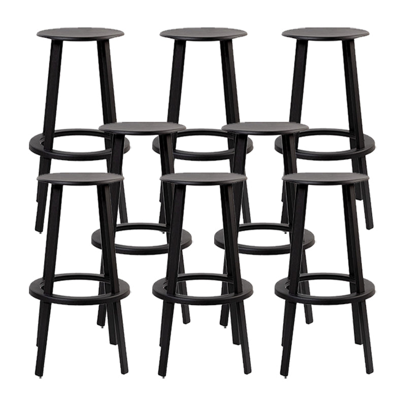 Contemporary Indoor Bar Stool Swivel Bar Stool with Footrest