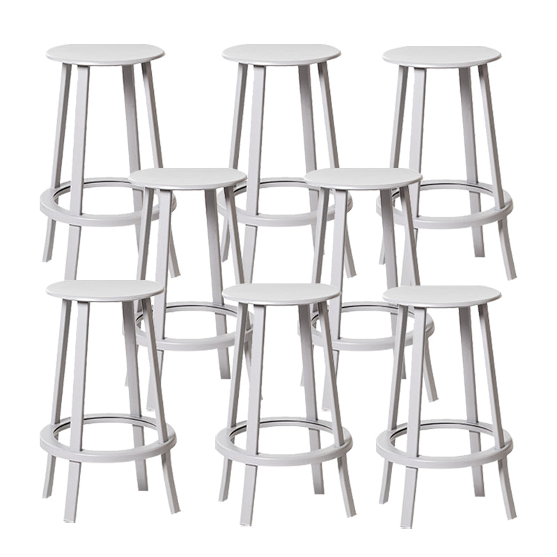 Contemporary Indoor Bar Stool Swivel Bar Stool with Footrest