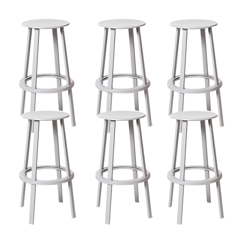 Contemporary Indoor Bar Stool Swivel Bar Stool with Footrest