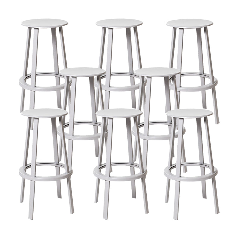 Contemporary Indoor Bar Stool Swivel Bar Stool with Footrest