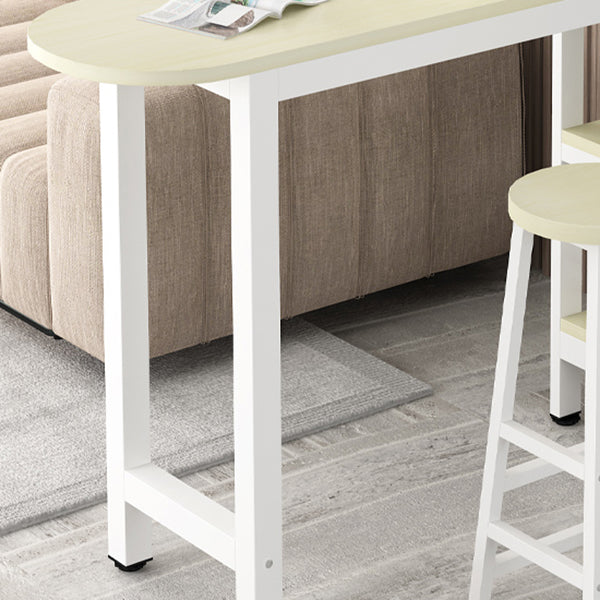 Metal Frame Contemporary Pub Table Matte Finish Manufactured Wood Bar Table