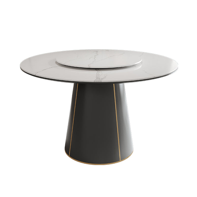 Modern Stone Furniture 1/2/5/7/9 Pcs Round Shape Dinette Table with Upholstered Chair