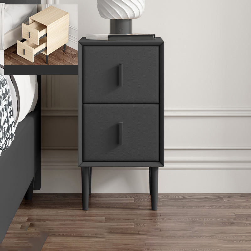 Contemporary Solid Wood Kids Nightstand Flat Top Nightstands with Drawers