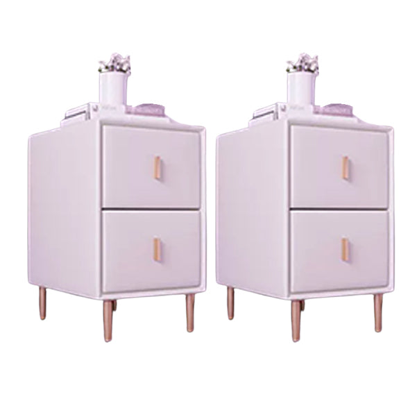 Contemporary Solid Wood Kids Nightstand Flat Top Nightstands with Drawers