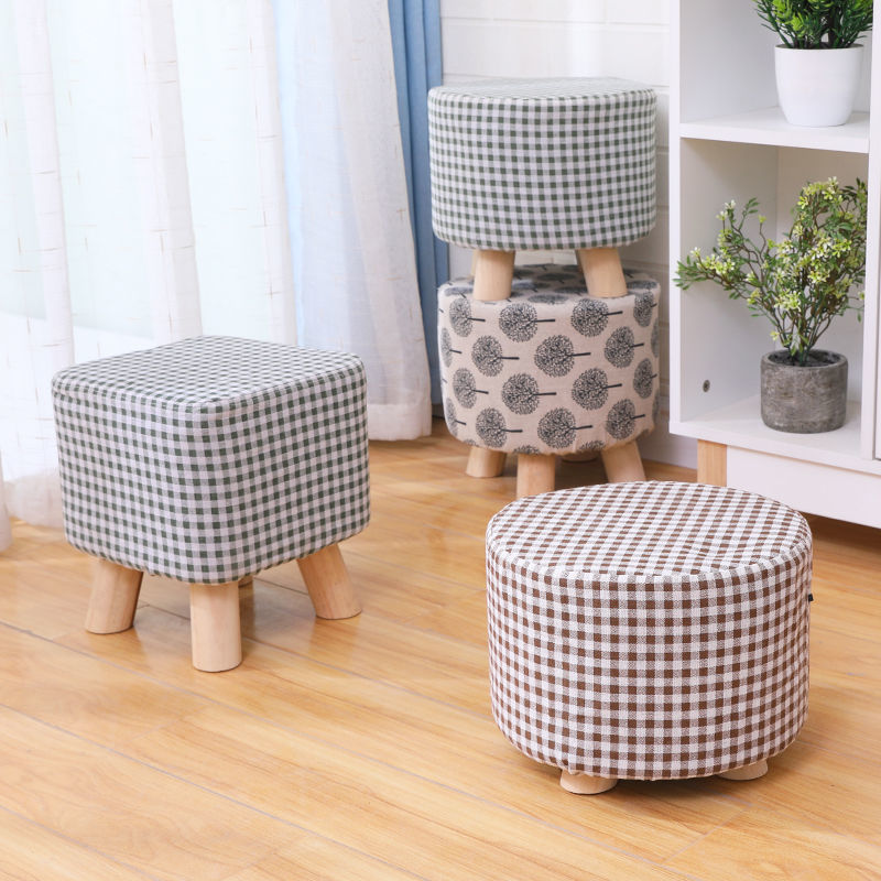 Cotton Standard Stool Modern Style Simple Household Foot Stool