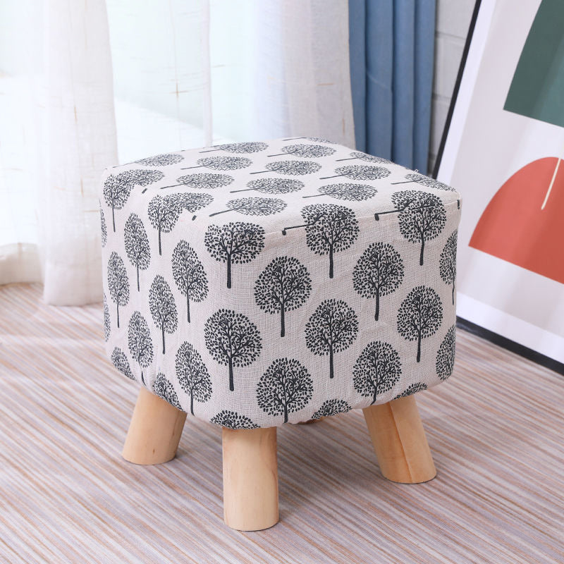 Cotton Standard Stool Modern Style Simple Household Foot Stool