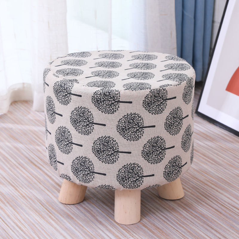 Cotton Standard Stool Modern Style Simple Household Foot Stool