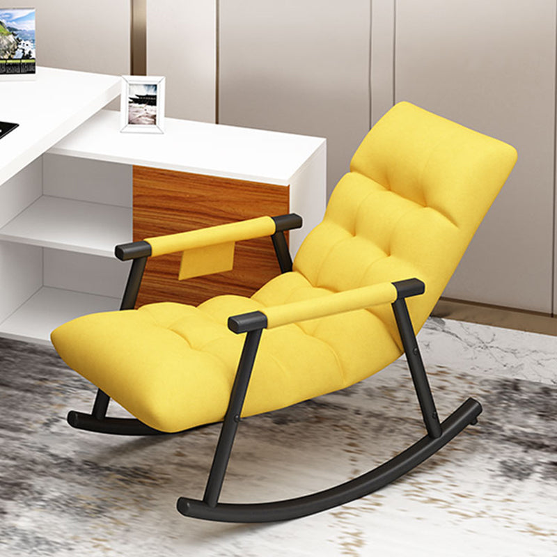 Mid Century Modern Indoor Rocking Chair Single Rocking Chair with Cushion