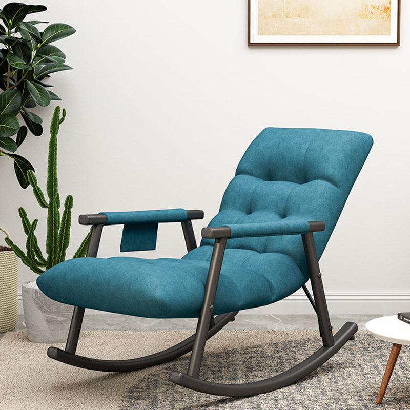 Mid Century Modern Indoor Rocking Chair Single Rocking Chair with Cushion