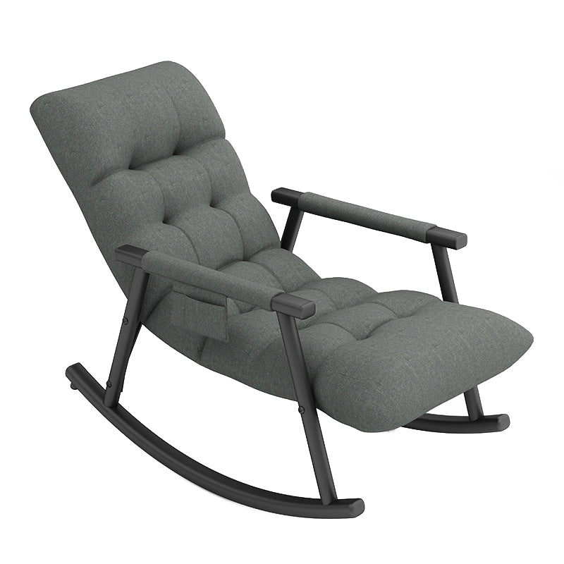 Mid Century Modern Indoor Rocking Chair Single Rocking Chair with Cushion